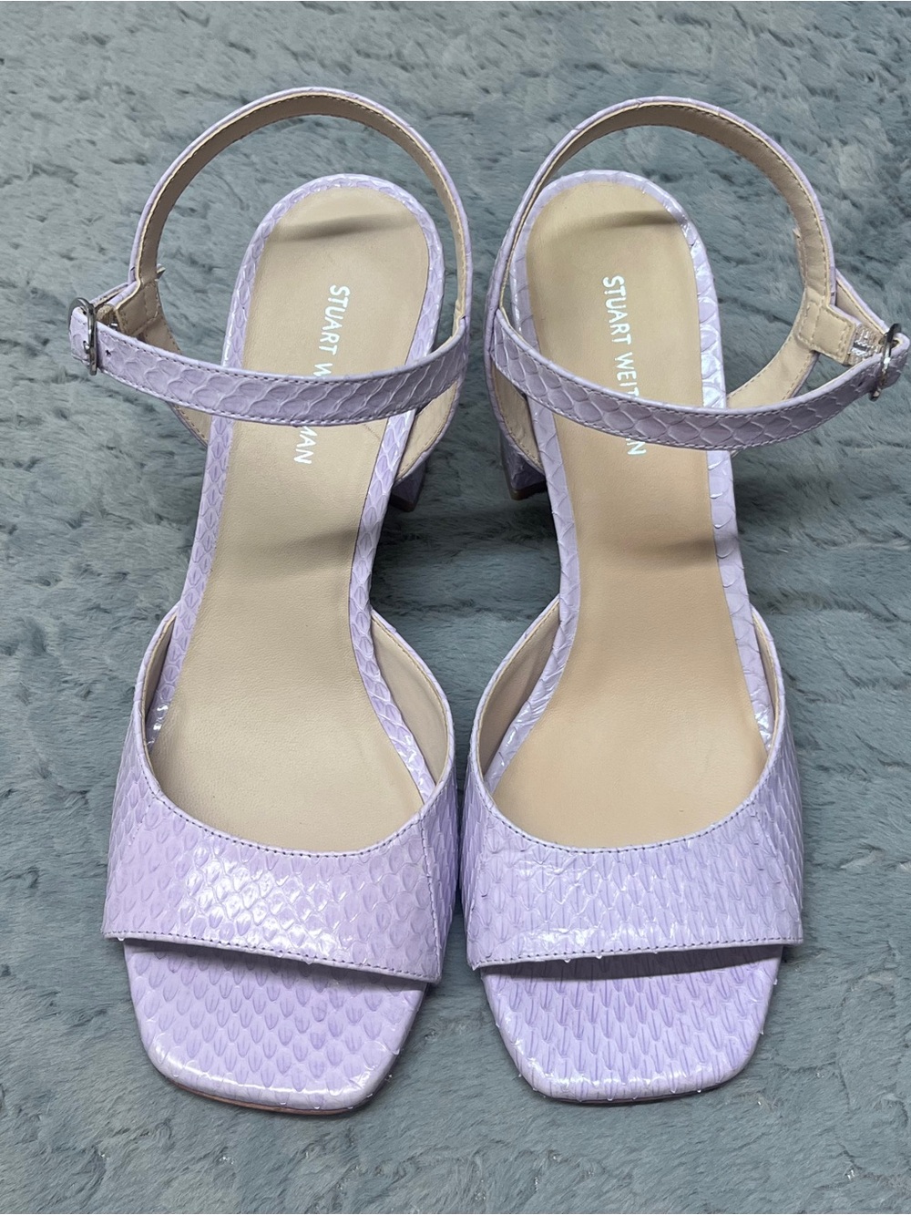 Stuart Weitzman Lavender Pastel Ankle Strap Heels Women’s US 7.5 New NWOB